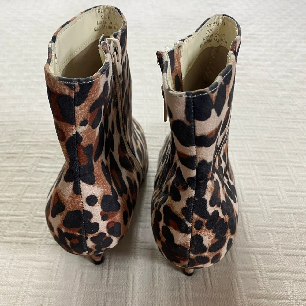 Journee Collection leopard print booties. - Picture 5 of 10